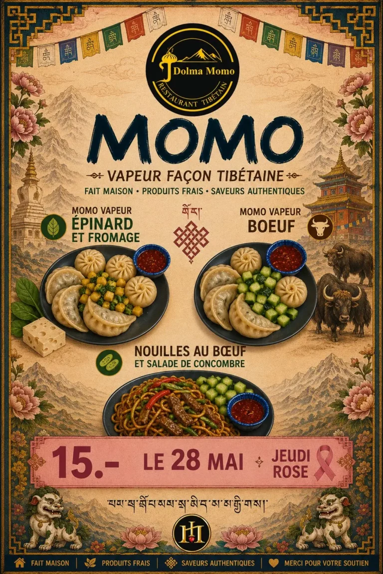 JEUDI ROSE, MOMOS TIBÉTAINS DOLMA MOMO